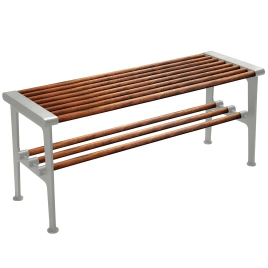 Essem Design Nostalgi Benk 100 cm Valnøtt / Aluminium