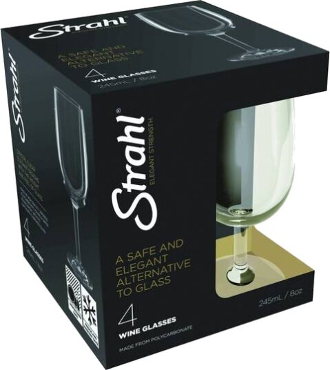 Strahl Vinglass 245ml 4pk