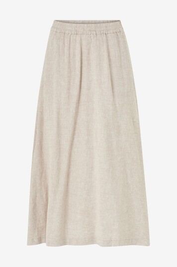 MSCH Copenhagen Skjørt i lin mschPennie Ginia HW Skirt Beige