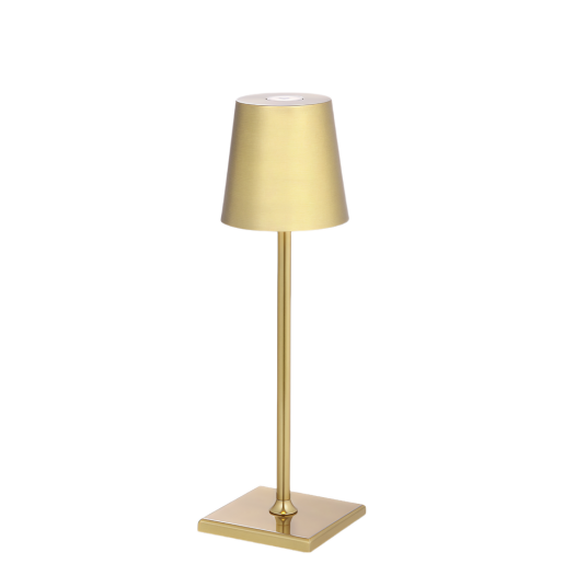 Oppladbar LED mini bordlampe Gull touch dimbar IP54 Dimbar : Dimbar Kulør : Varm