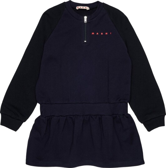 Marni Kjole Dark Sea Blue/Svart Marni 8 år (128) Kjole Marineblå