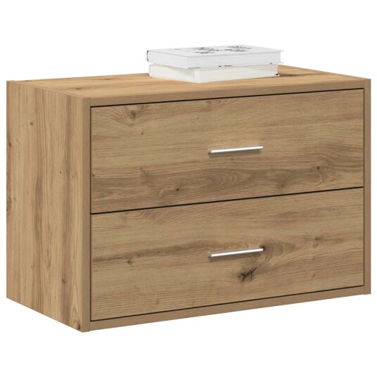 Skap med 2 skuffer artisan eik 60x31x40 cm konstruert tre 8721158577160 Skap med 2 skuffer artisan eik 60x31x40 cm konstruert tre 8721158577160