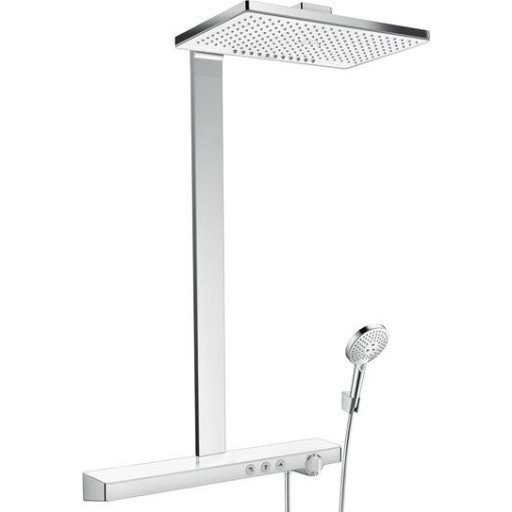 Hansgrohe Rainmaker Select 460 2jet 460x300 mm. med 2 stråletyper, Hvit/Krom