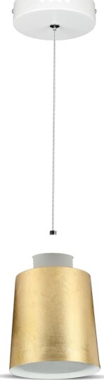 7W LED pendellampe   Gull akrylskjerm Ø12cm inkl. lyskilde   Kulør : Nøytral
