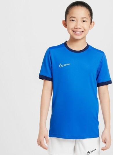 Nike Trenings T Skjorte Dri FIT Academy 25 Blå/Navy/Hvit Barn størrelse XS: 122 128 cm