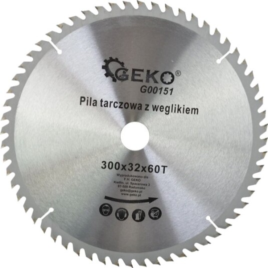 Geko Diskinis Pluklas 300X32 Mm 60 Tenner Widia