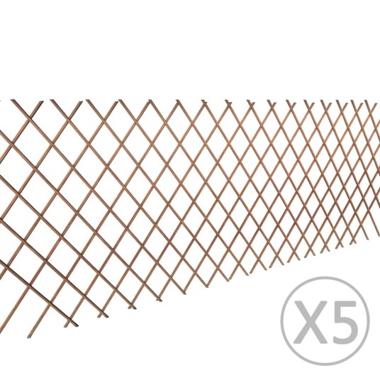 Espaliergjerde selje 5 stk 180x90 cm