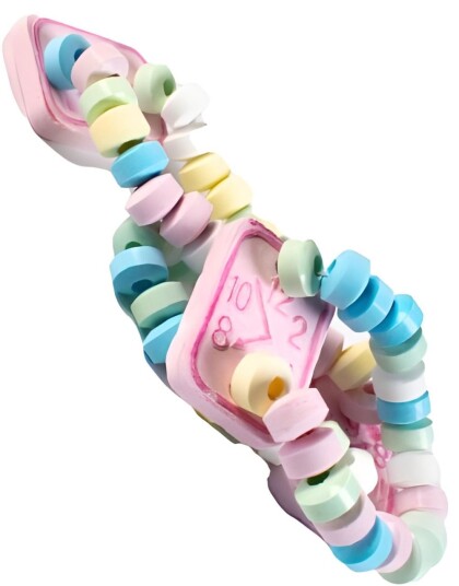 1 stk Candy Watch / Sukkertøyarmbånd med Godteriklokke