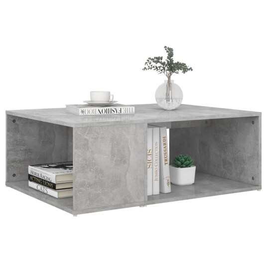 vidaXL Salongbord betonggrå 90x67x33 cm sponplate