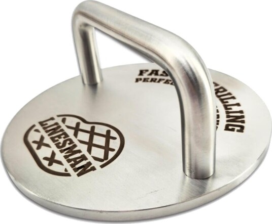 Kegland Linesman Burger Smasher 1,5kg Grill Weight SS