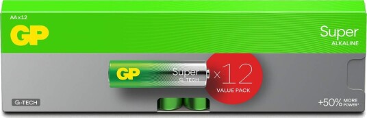 GP Super Alkaline Batteri AA LR6 12-pk