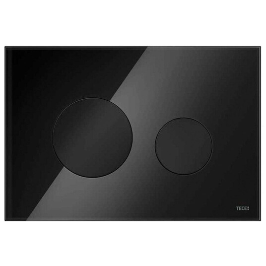 Tece Loop Betjeningsplate - Sort glass/Sorte knapper Tece Loop Betjeningsplate - Sort glass/Sorte knapper