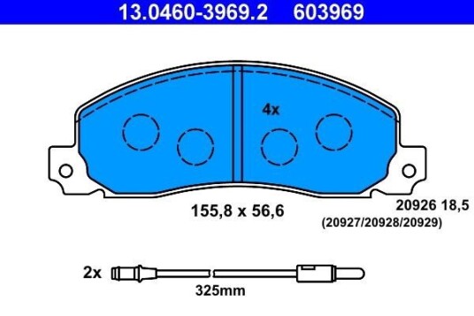 Bremseklosser ATE 13.0460-3969.2