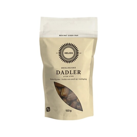 Helios økologisk dadler 150 g