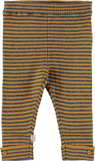 Hust and Claire Leggings Lolly Strikk M ørkengrå/Sennepsgu Hust and Claire 62 Leggings Gul