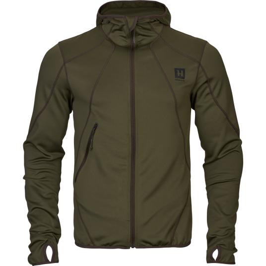 Härkila Deer Stalker Full Zip Fleece Hoodie Herre Willow green 3XL
