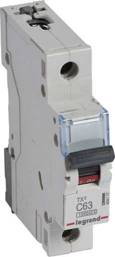 Legrand 10 stk TX³ MCB automatsikring C63 1P 1M 10/10kA