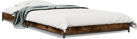 Sengeramme røkt eik 90x200 cm konstruert tre og metall 8721012987043