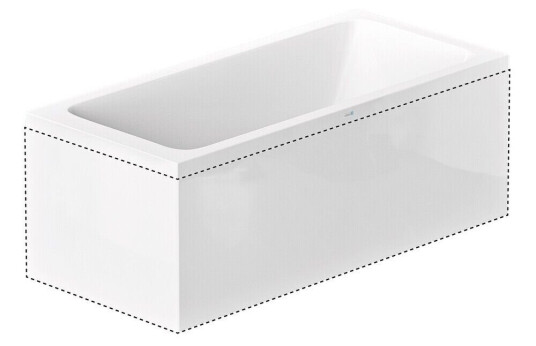 Nordhem Saltholmen L-Panel, Vendbar Til Badekar Saltholmen, 150 cm, Hvit Nordhem Saltholmen L-Panel, Vendbar Til Badekar Saltholmen, 150 cm, Hvit