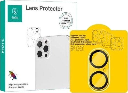 SiGN Tempered Glass Lens Protector for iPhone 16 &
