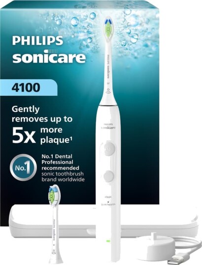 Philips Sonicare 4000 Series elektrisk tannbørste HX404441 hvit