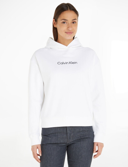 Calvin Klein Hero Logo Hoodie - White - L Calvin Klein Hero Logo Hoodie - White - L
