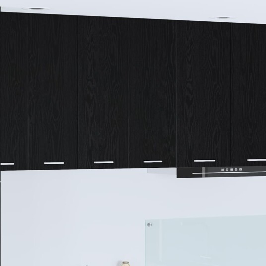  Hengende skap Riga Svart Eik 60 x 31 x 80 cm Konstruert tre