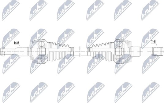 Drivaksel NTY NPW-FR-217