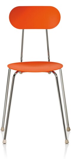 Magis - Mariolina Chair Chromed Orange Spisestoler Enzo Mari Oransje Metall/plast