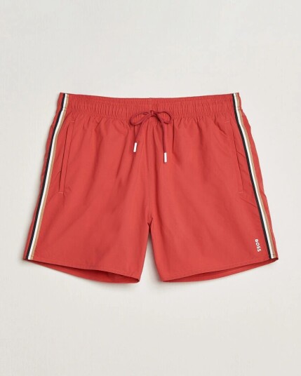 Boss BLACK Iconic Swimshorts Dark Red Boss BLACK Iconic Swimshorts Dark Red