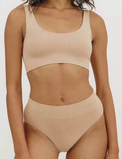 Organic Basics Smooth Bralette   Brown   XS
