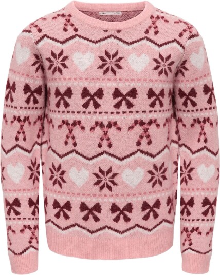 Kids Only Kogsnowflake Xmas Ls O-Neck Knt - ROSE ELEGANCE - 146-152