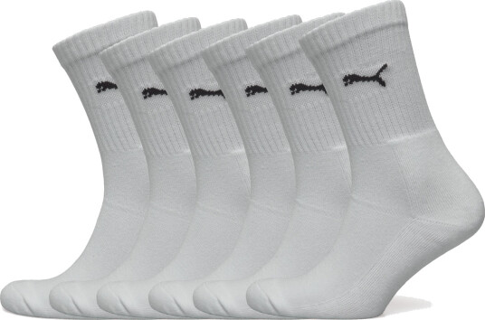 PUMA Puma Unisex Crew Sock 6P Ecom - White - 47-49