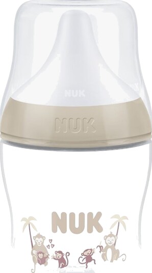 NUK Perfect Match Tåteflaske 150 ml Anti-kolikk Beige Monkey NUK Perfect Match Tåteflaske 150 ml Anti-kolikk Beige Monkey