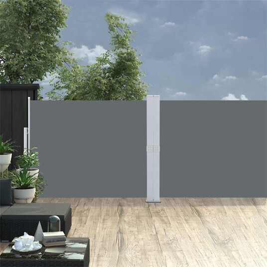 vidaXL Uttrekkbar sidemarkise 140x1200 cm antrasitt