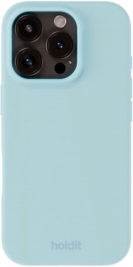Holdit Silicone iPhone 16 Pro deksel mineralblå
