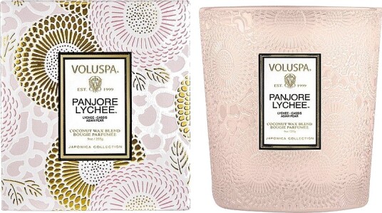 Voluspa Panjore Lychee Classic Boxed Candle 60H Rosa