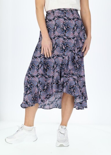 Sankt Claud Skirt W, Paisley Navy Blue, 40,  Strandklær
