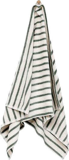 Høie Everyday stripe håndkle 50x90 cm nordisk grønn
