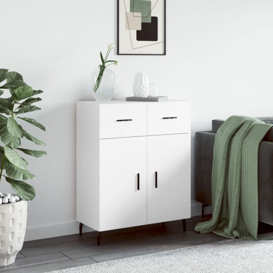 vidaXL Skjenk hvit 69,5x34x90 cm konstruert tre vidaXL Skjenk hvit 69,5x34x90 cm konstruert tre