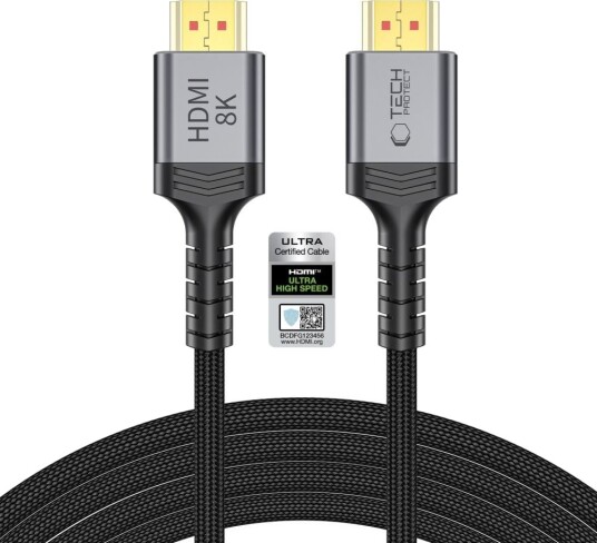 Tech-Protect UltraBoost HDMI 2.1-kabel 3 m 4K 120Hz 8K 60Hz - Svart Tech-Protect UltraBoost HDMI 2.1-kabel 3 m 4K 120Hz 8K 60Hz - Svart