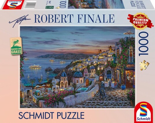 Schmidt Spiele Puslespill 1000 brikker Santorini Solnedgang
