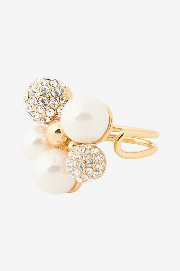 IOAKU   Ring Berry Pearl Crystal Maxi Ring   Gull