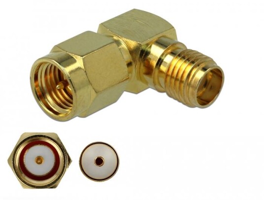 Delock Adapter SMA Til SMA 90° 3 GHz Delock Adapter SMA Til SMA 90° 3 GHz