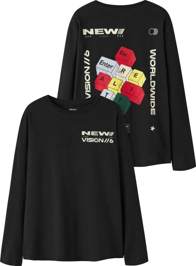 Name It Nkmlowen Ls Nreg Top Box Black 158 164