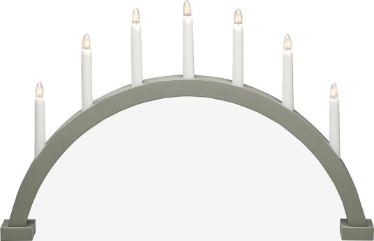 Konstsmide Lysestake i tre 38,5 cm Grå