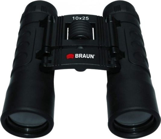 Braun 10X25 Kikkert Svart
