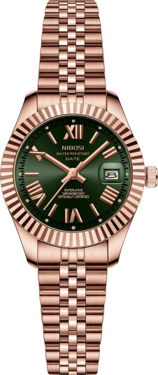 Nibosi Millbury Rose Gold Green