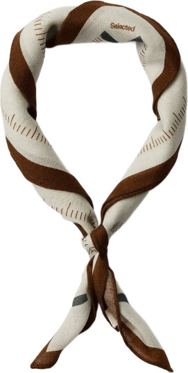 Selected Slmnicolas Wool Bandana Beige ONE SIZE