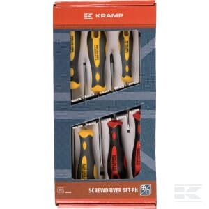Kramp Skrutrekkersett spor/Phillips 6 deler